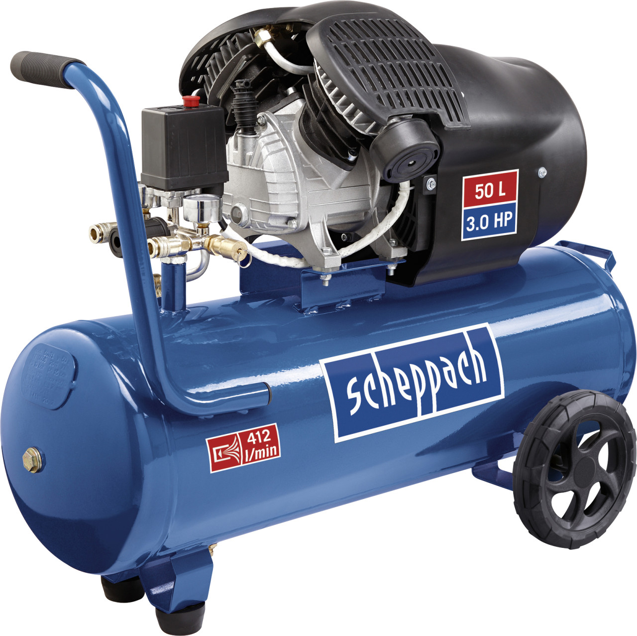 Scheppach Kompressor HC53DC Doppelzylinder 50 l 2200 W 10 bar 412 l/min