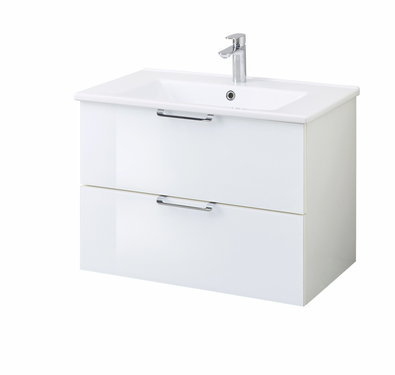 Pelipal Waschbecken mit Unterschrank München weiß glanz 75 x 52 cm