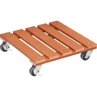 Wagner Pflanzenroller PALETTI 29x29x8 Cm – Mobiler Blumenroller Aus FSC-Massivholz, Natur, Für Drinnen, 100 Kg Tragkraft, 20043701