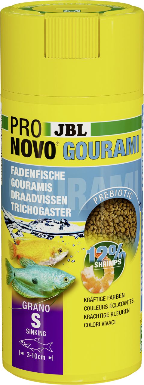 JBL Aquaristik JBL Fischfutter Pronovo Gourami Grano S Fischfuttergranulat 250 ml GLO629501255