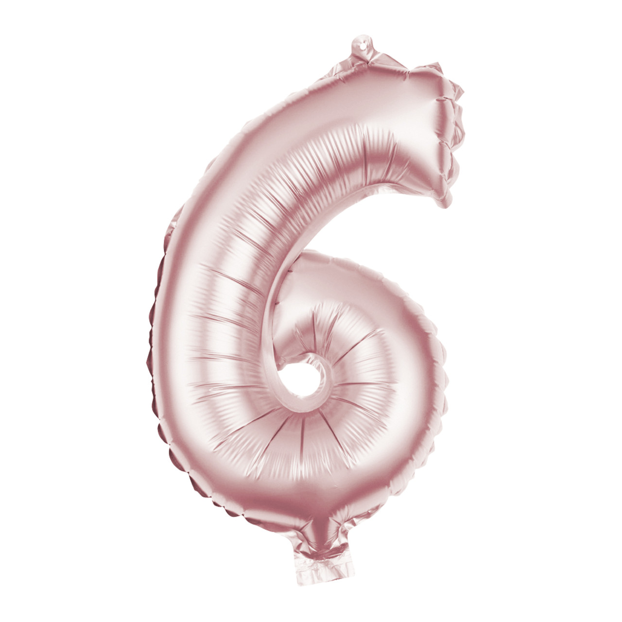 Folienballon Zahl 6 rosegold 100 cm