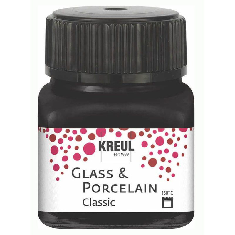 Kreul Glass & Porcelain Classic schwarz 20 ml