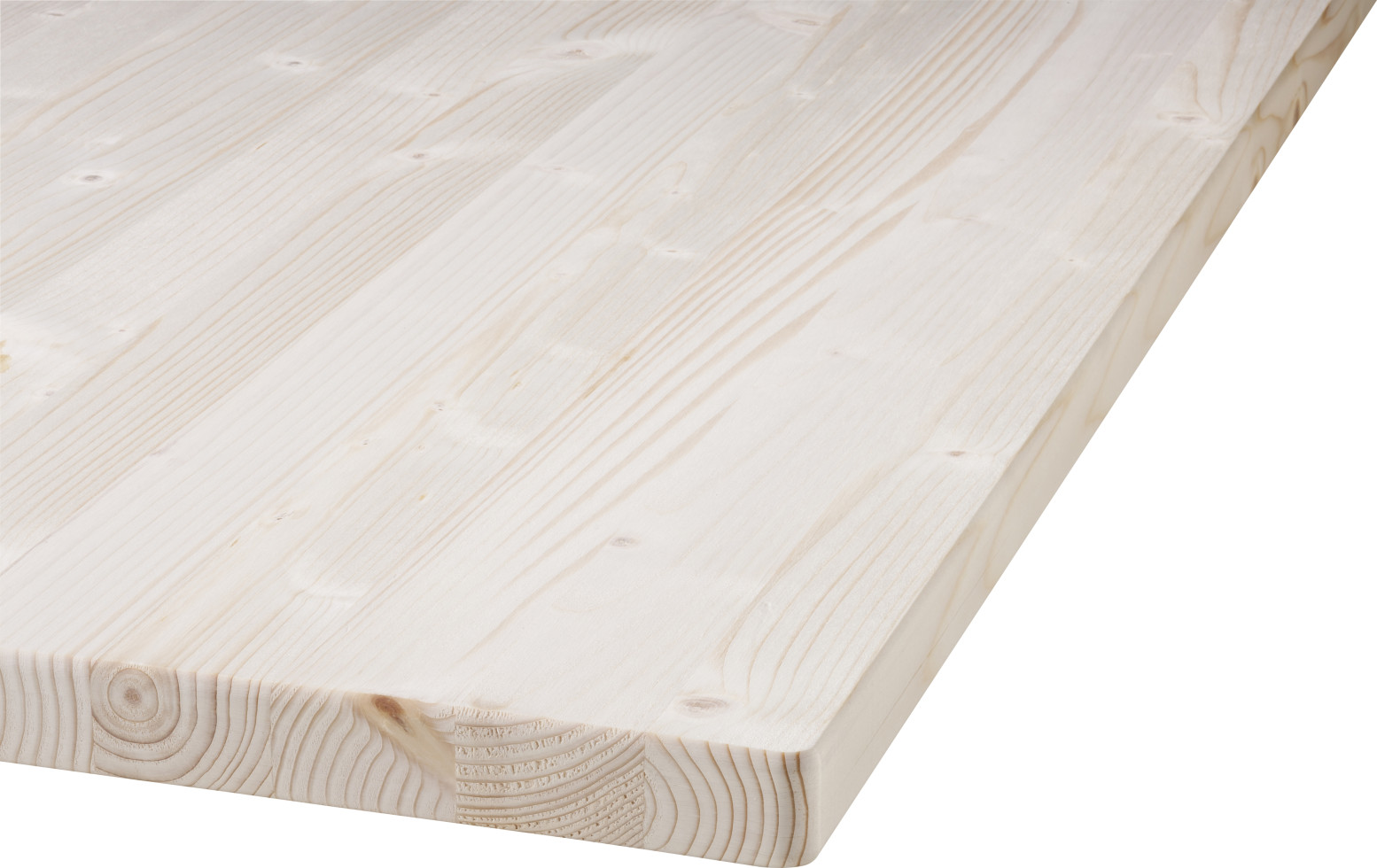 Tischplatte Fichte Oberfläche geschliffen 120 x 80 cm 28 mm