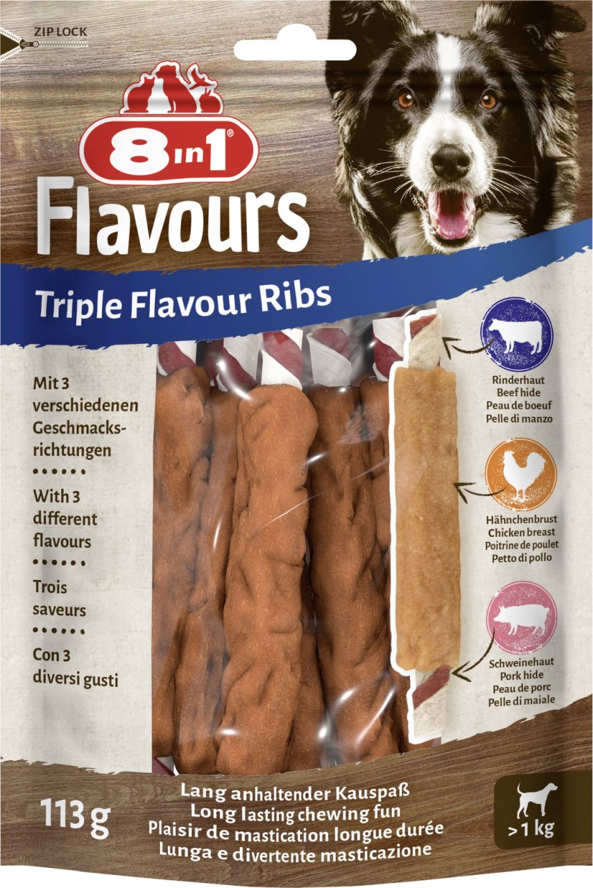 8in1 Flavours Kaustange Triple Flavour Ribs 113 g GLO629306277