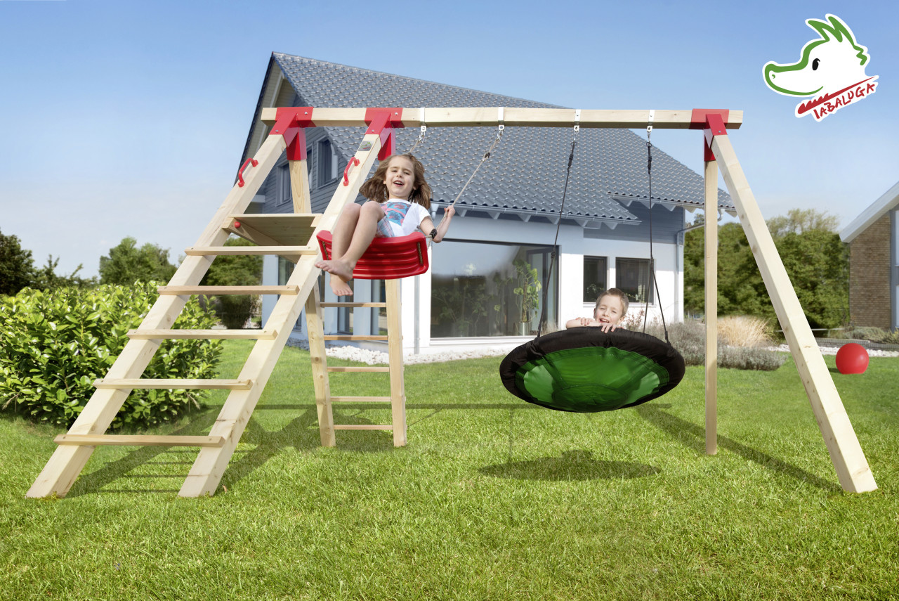 Weka Schaukel Tabaluga mit Podest, Klettereinheit