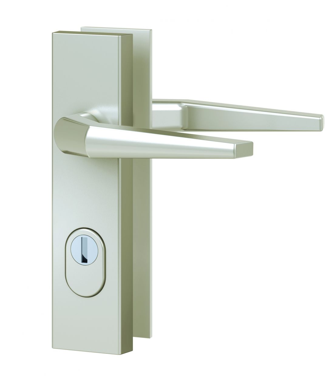 Basi Schutzbeschlag ES0 VMS-ZA Drücker/Drücker Kurzschild eckig F2 silber GLO763145167