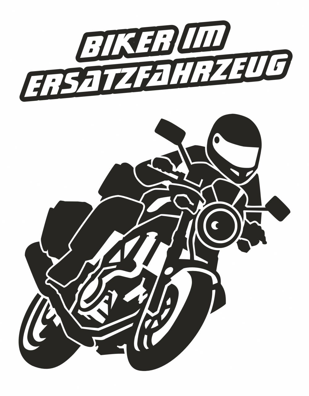 Hermann Schütz Aufkleber Biker im Ersatzfahrzeug 115x150mm GLO680201699
