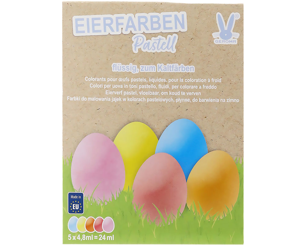 Eierfarben Pastell flüssig 5 Farben