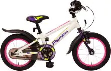 Bachtenkirch Kinderfahrrad Pepp 14 Zoll weiß violett mit Rücktritt