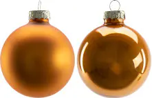 TrendLine Weihnachtskugeln aus Glas Ø 6 cm bernstein 20 Stück