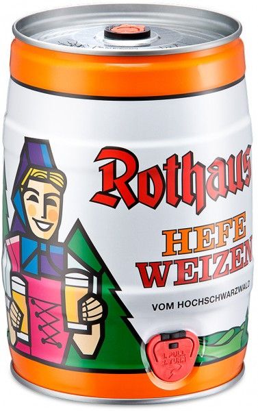 Rothaus Hefeweizen 5,0 Liter Party-Fass mit Zapfhahn GLO643010154