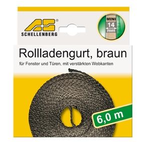Schellenberg Rollladengurt braun Breite 14 mm - Länge 6 m