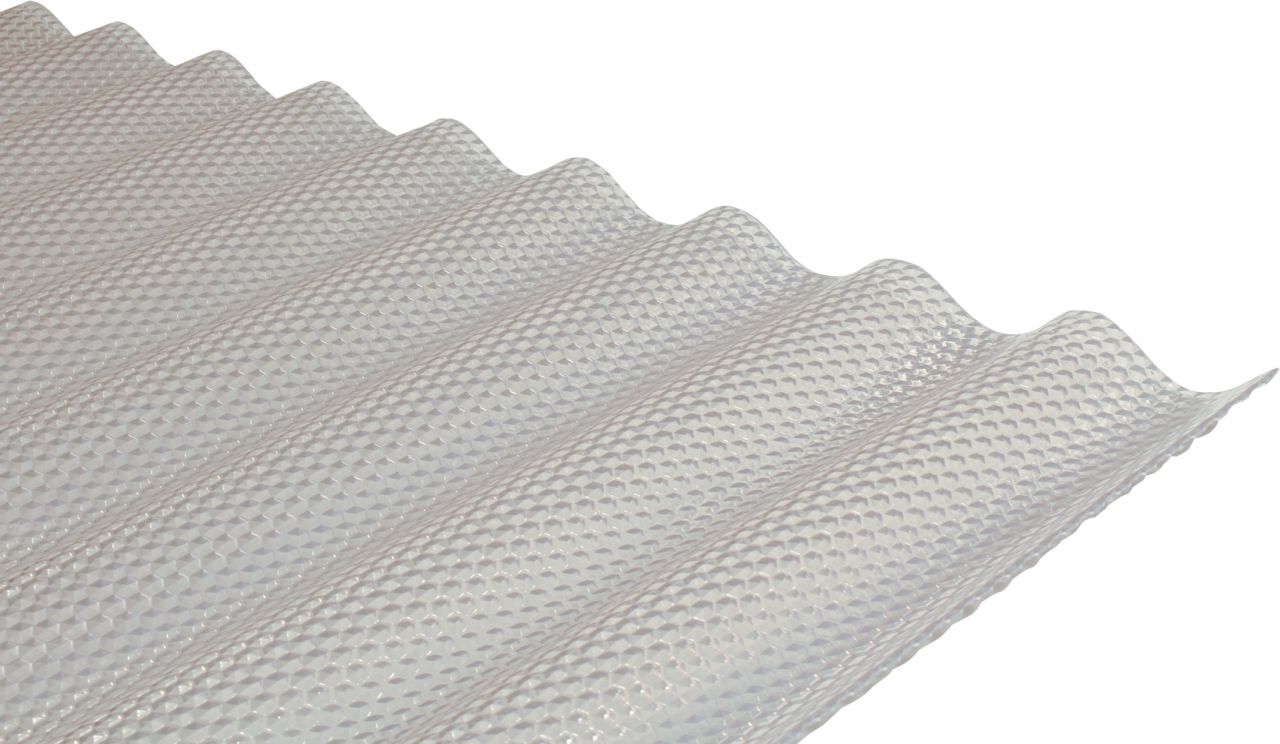Gutta PVC-Wellplatte Prisma Sinus 76/18 200 x 90 cm 2,5 mm klar GLO779401756