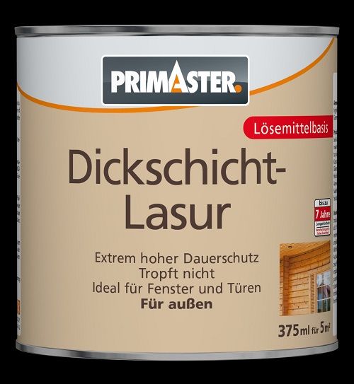 Primaster Dickschichtlasur 375 ml ebenholz GLO765153215