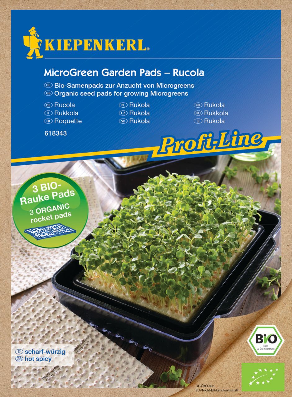 Pflanzen Kiepenkerl BIO Microgreen Pads Rucola Nachfüllpad GLO693109173