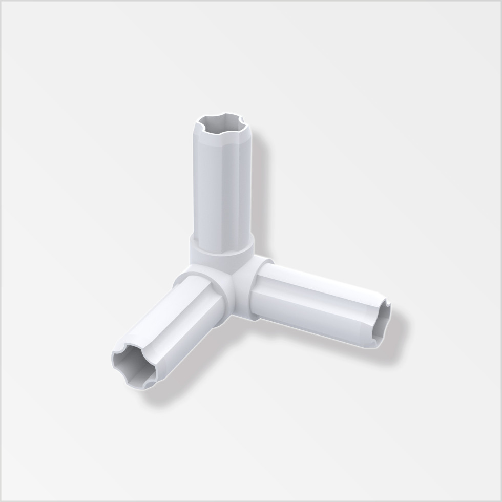 alfer Combitech Eckverbinder Winkel Kunststoff 23,5 mm weiß