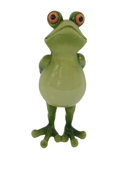 Dekofigur Frosch stehend 25 x 12,5 cm grün