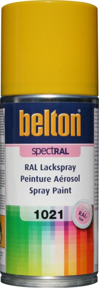 KWASNY 2x 324 200 BELTON SPECTRAL Lackspray, Farbe RAL 1016 Schwefelgelb, Hochglanz, 400 Ml Dose