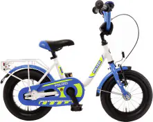 Bachtenkirch Kinderfahrrad Polizei 12 Zoll kristallweiß/blau/neon