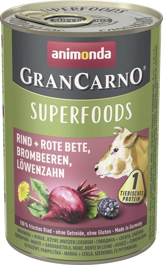 Animonda Gran Carno Hundefutter Superfood Rind 400 g GLO629307176