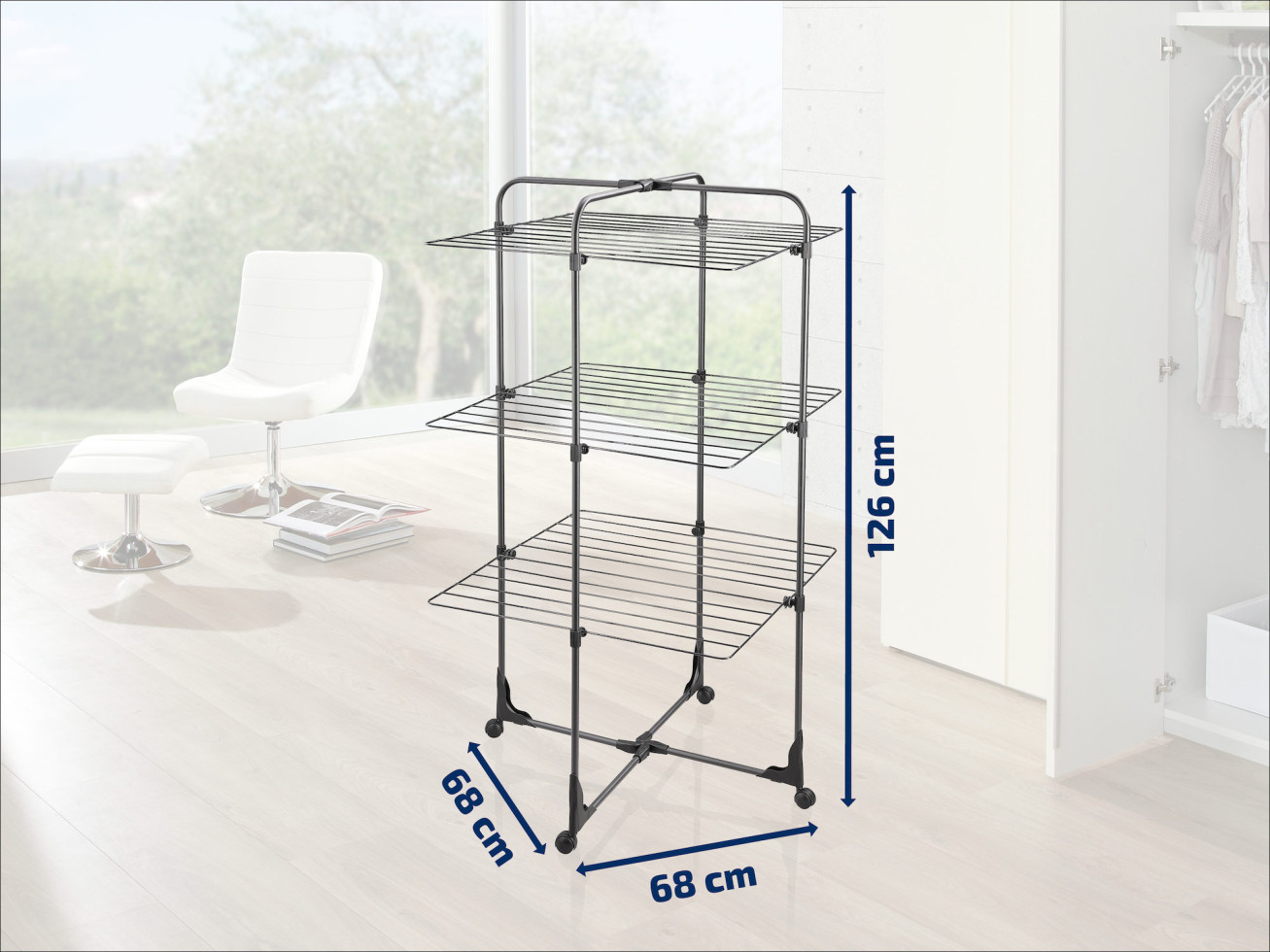 Leifheit Wäscheständer Classic Tower 270 Black kaufen Globus Baumarkt