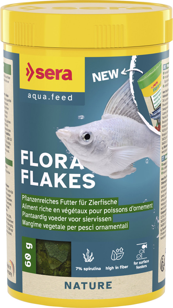 Sera pflanzenreiches Fischfutter Flora Flakes 250 ml