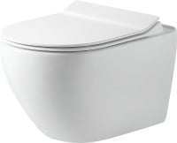 Primaster Wand WC spülrandlos Salvando Tiefspüler weiß inkl. WC Sitz