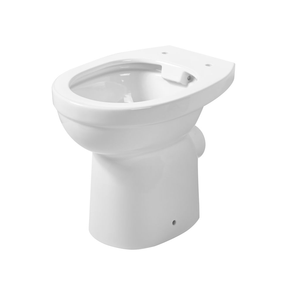 Primaster Stand-WC Tiefspüler Spülrandlos - Weißes WC 49x36x47 Cm Mit 3-6 Liter Spülung