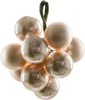 TrendLine Weihnachtskugeln aus Glas auf Draht Ø 2 cm champagner 10 Stück