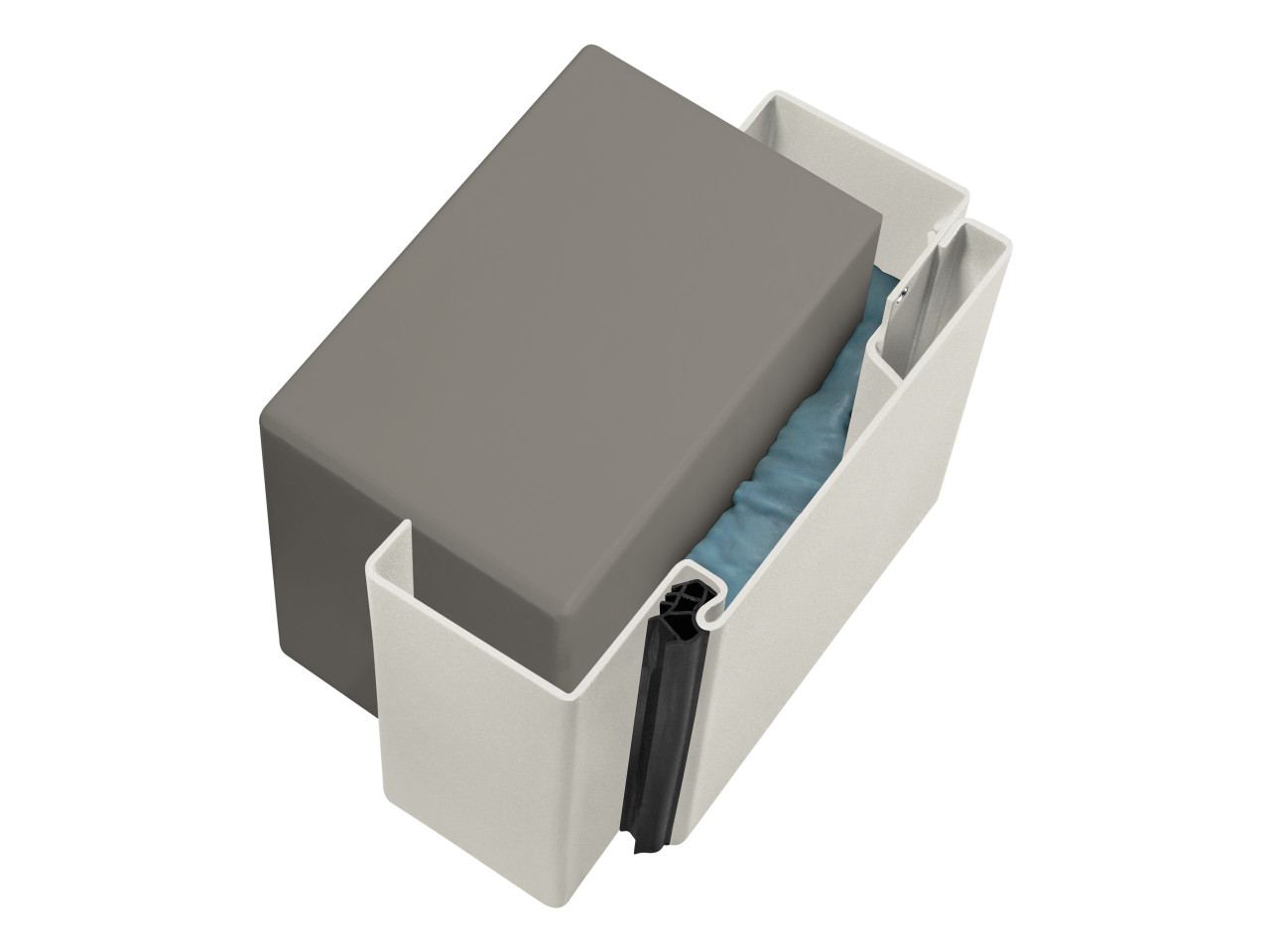 Hörmann Mauerwerkzarge Ständerwerkzarge 100 x 212,5 mm Links/Rechts lichtgrau