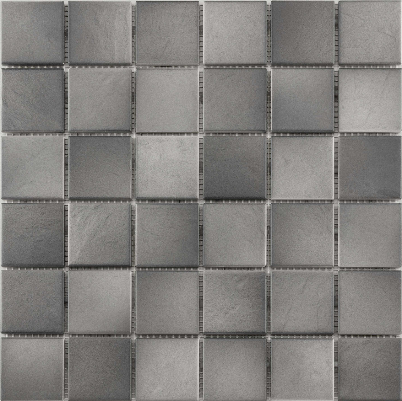 Mosaikfliese 29,7 x 29,7 cm schiefergrau Steinmaß: ca. 4,7 x 4,7 cm