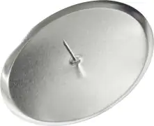 Kaemingk Metall-Adventskerzenhalter Ø 6 cm silber - 4 Stück