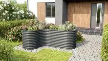 Vitavia Erweiterung Hochbeet 858 Curve 86 cm granit