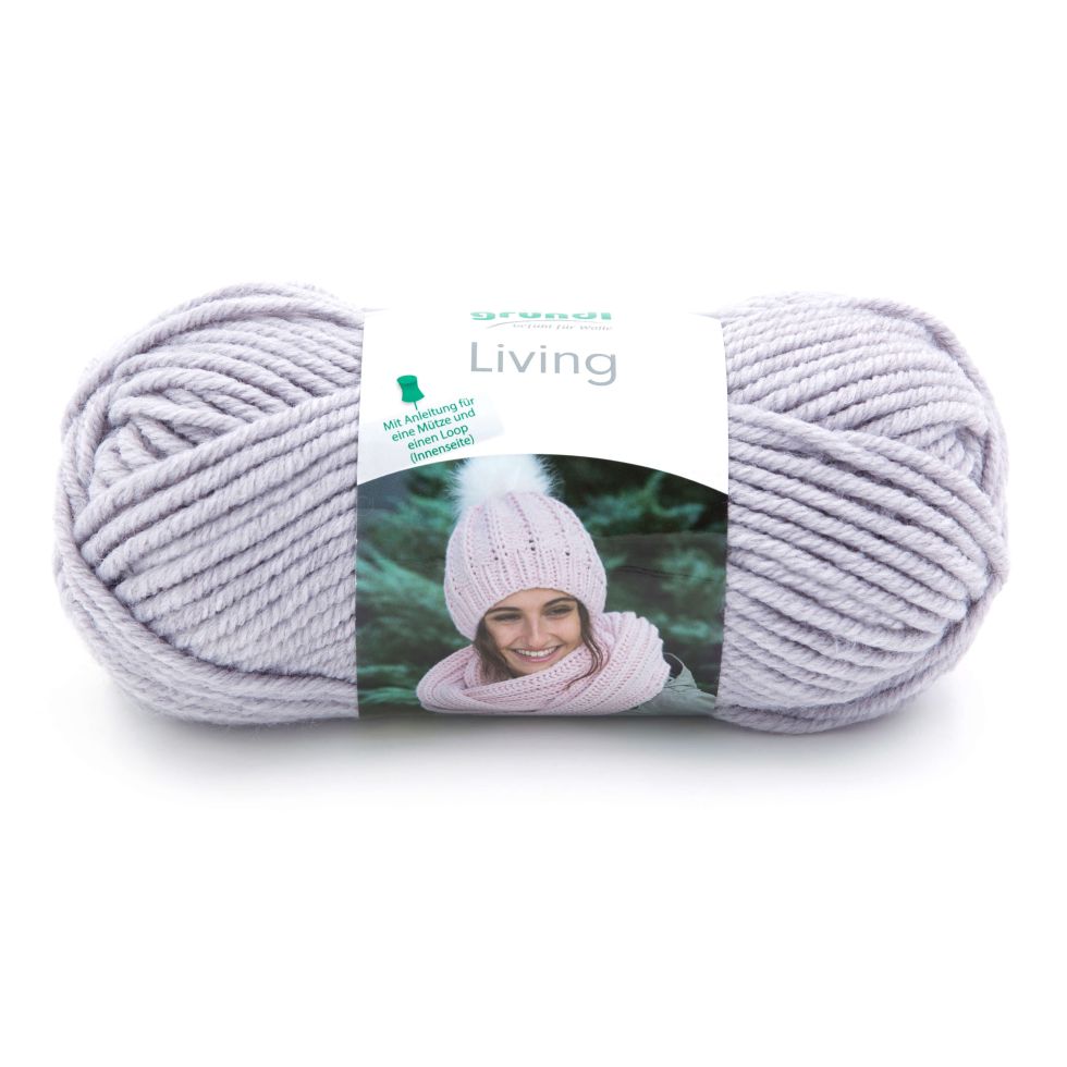 Gründl Wolle Living 100 g hellgrau