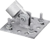 Alberts Strebenplatte Ø 34 mm 10 x 10 cm zum Aufschrauben feuerverzinkt