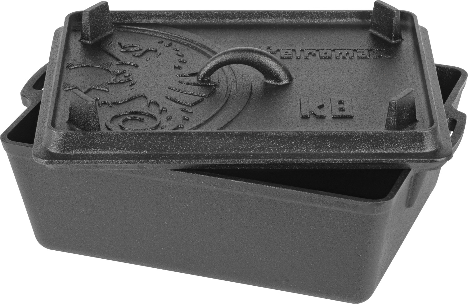 Petromax Schwarz Kastenform Mit Deckel K8 5,5 Liter Gusseisen Brat- Und Backform - Image 5