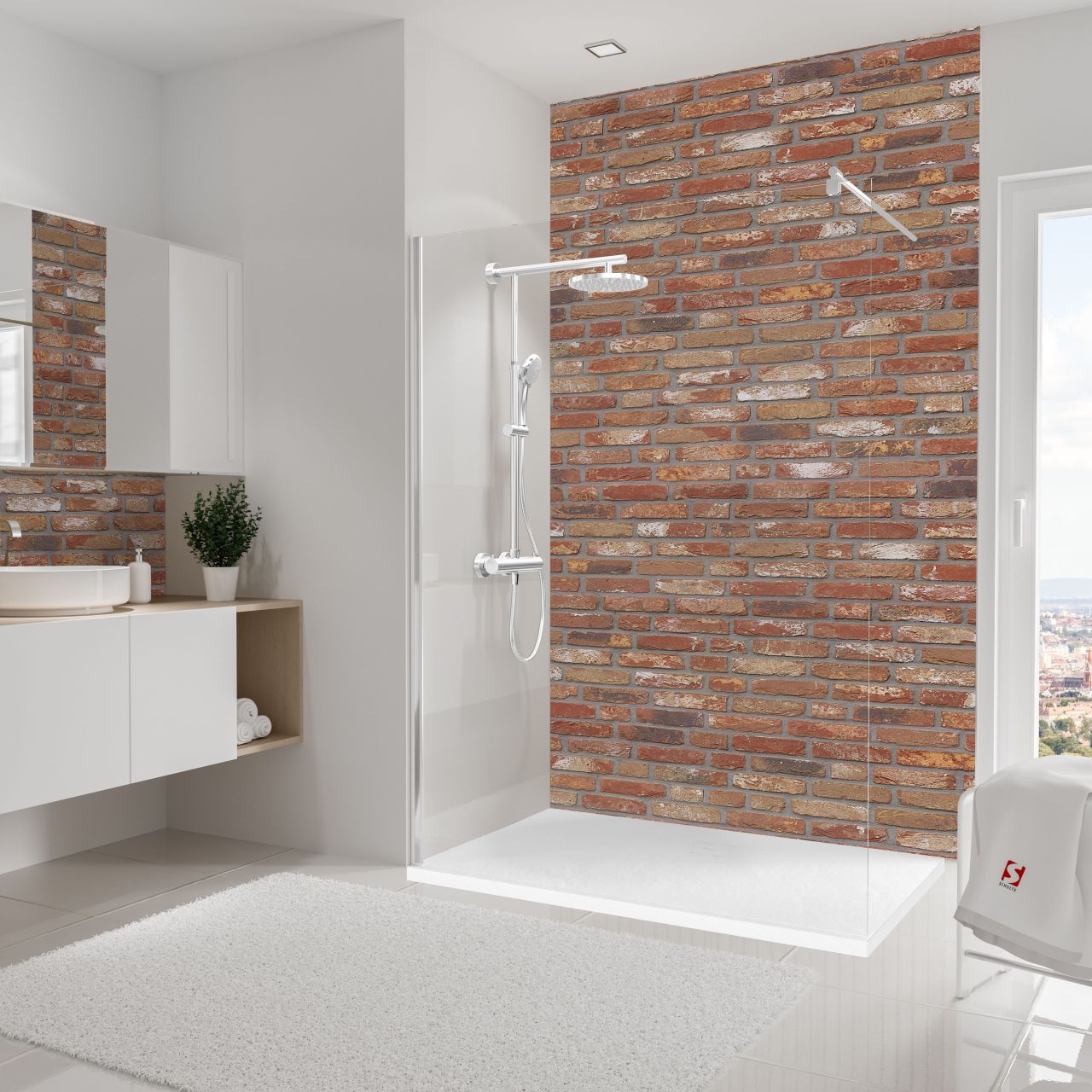 Schulte Duschrückwand Klinker 150 x 255 cm