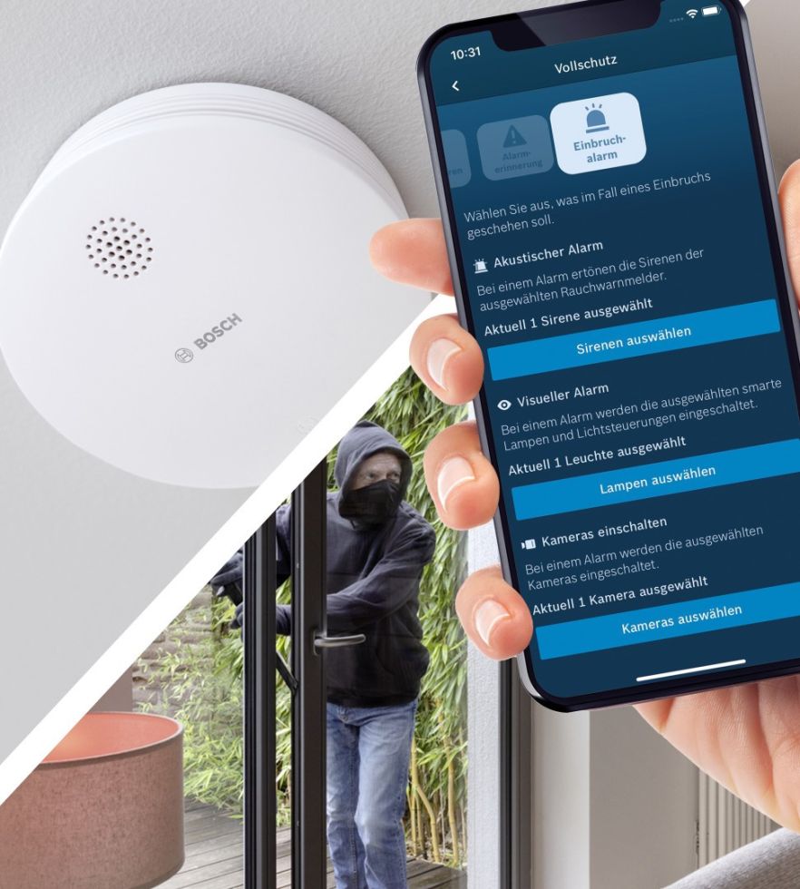 Bosch Funk Rauchwarnmelder II Smart Home AppFunktion kaufen Globus Baumarkt