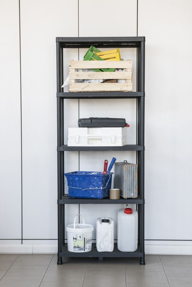 Produktbild von Shelfplaza Schwerlastregal HOME, 200x60x60cm Verzinkt, Metallregal Mit 7 Böden, Als Kellerregal Garagenregal Werkstattregal Oder Lagerregal Steckregal Metall Mit 125kg Tragkraft S0n490aj