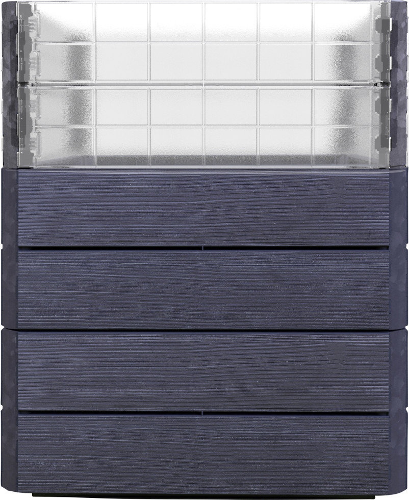 Garantia Hochbeet Ergo Quadro Turbo M 75 80 x 60 x 75 cm, wood, Wassersystem & Wachstumsmodul GLO692601823