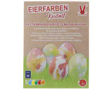 Eierfarben Weinsteinkristall 5 Farben mit Färbehandschuhen