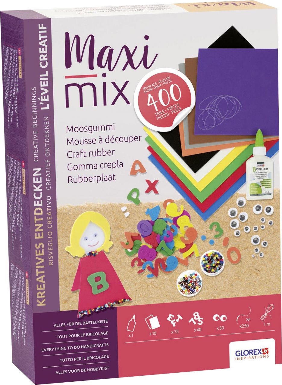 Glorex Bastelpackung Creativ Maxi Mix Moosgummi GLO663109534