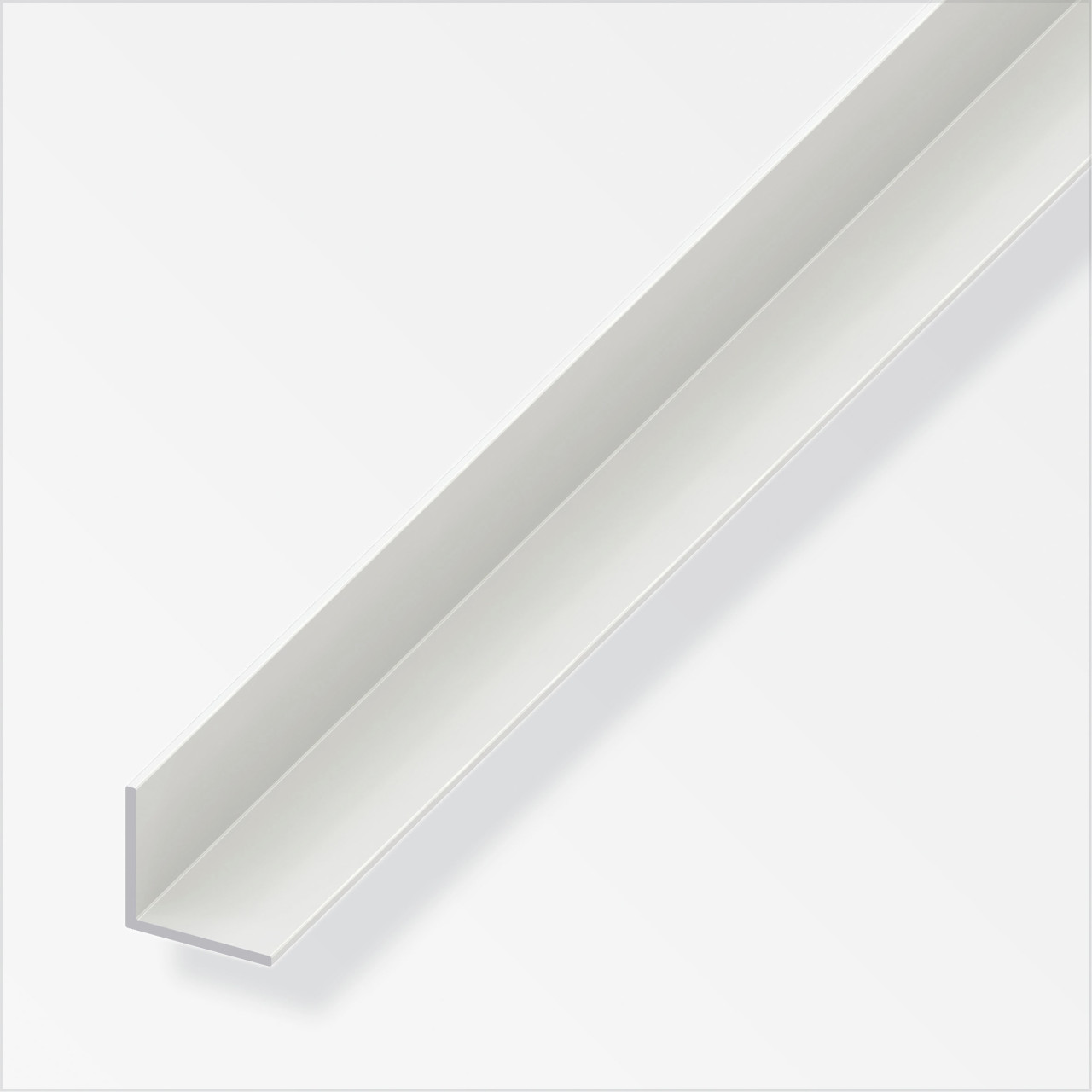alfer Winkel PVC 2 m × 50 × 50 mm reinweiß