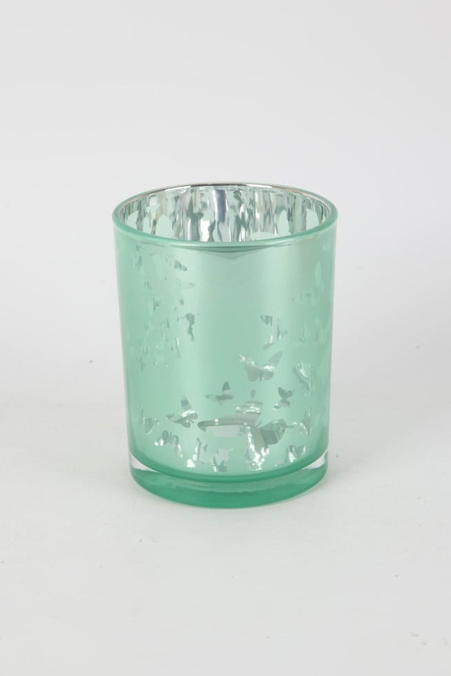 TrendLine Windlicht Schmetterlinge Glas Ø 10 x 12,5 cm grün GFM80ab299b9