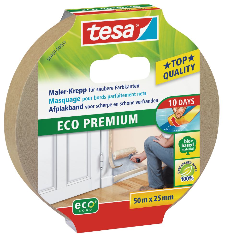 tesa Malerkreppband Premium 50 m x 25 mm, beige GLO765300972