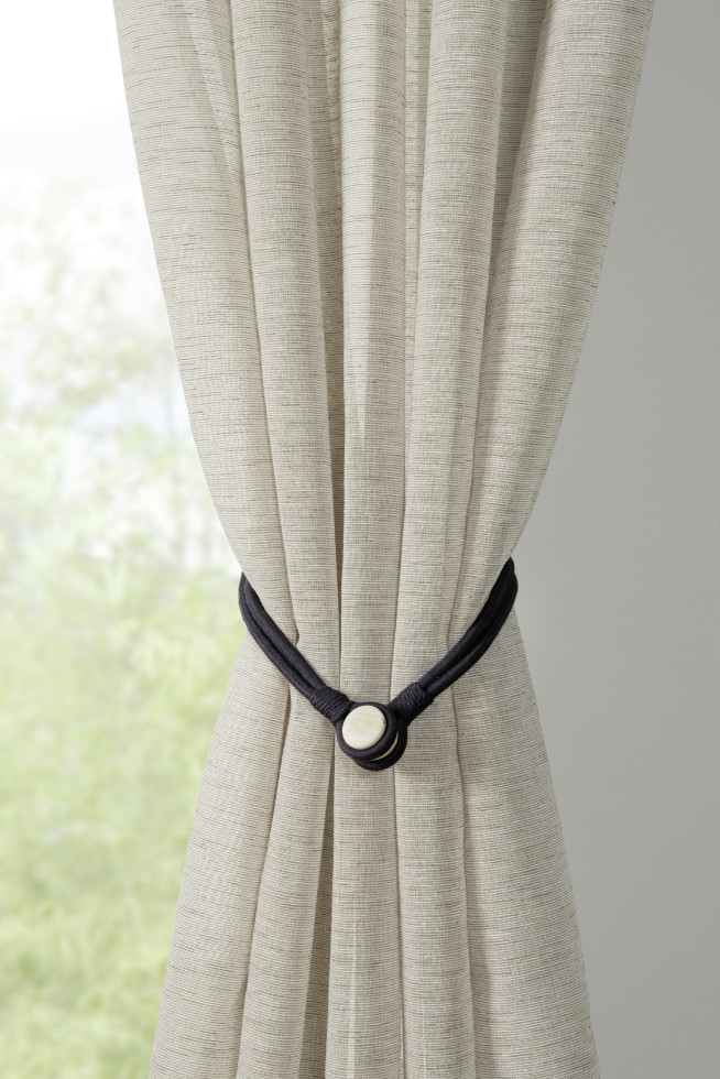 Gardinia Raffhalter für Vorhänge Kordel 47 cm schwarz - 2 Stück - Image 2