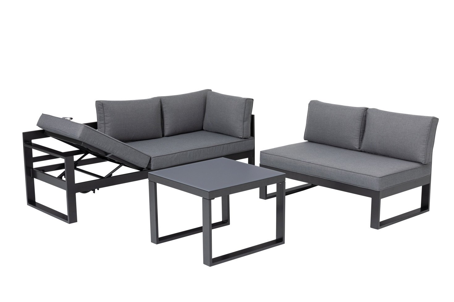 Primaster GartenmöbelSet Limoncello Aluminium mit verstellbarem