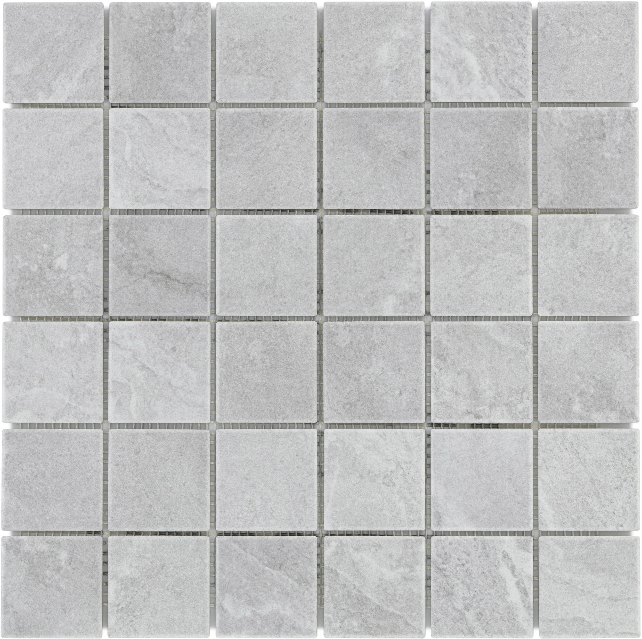 Mosaikfliese 29,7 x 29,7 cm steingrau Steinmaß: 4,7 x 4,7 cm rutschhemmend