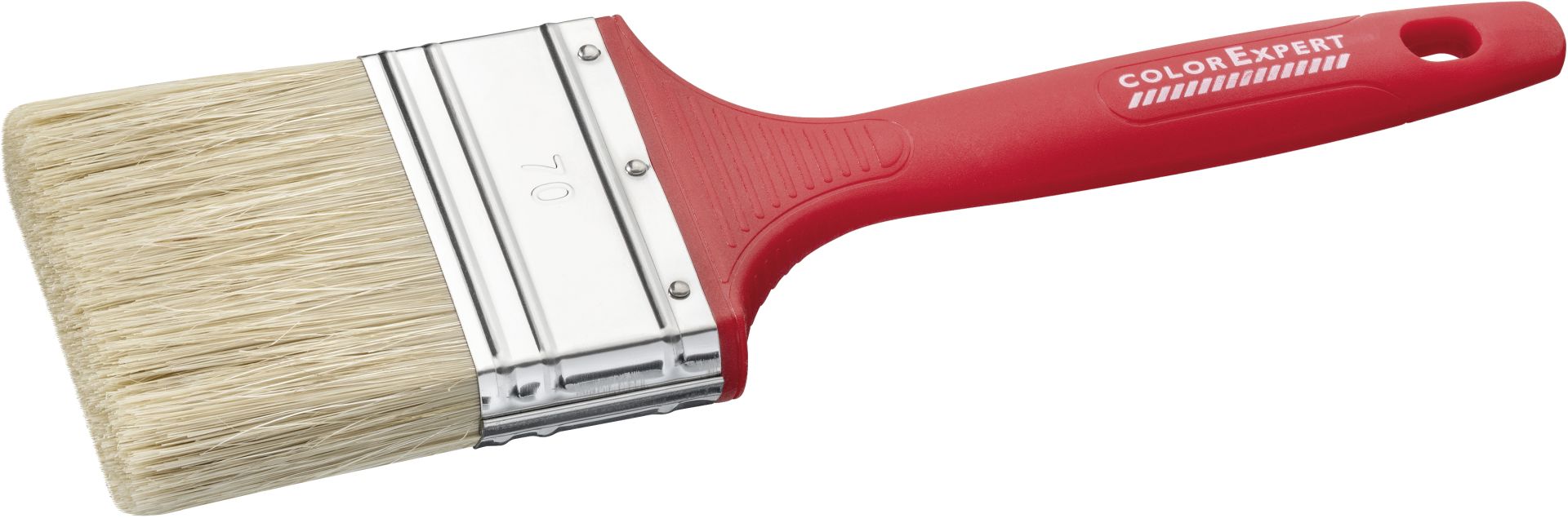 Color Expert Flachpinsel helle Borste 70 mm 6. Stärke, Kunststoffstiel