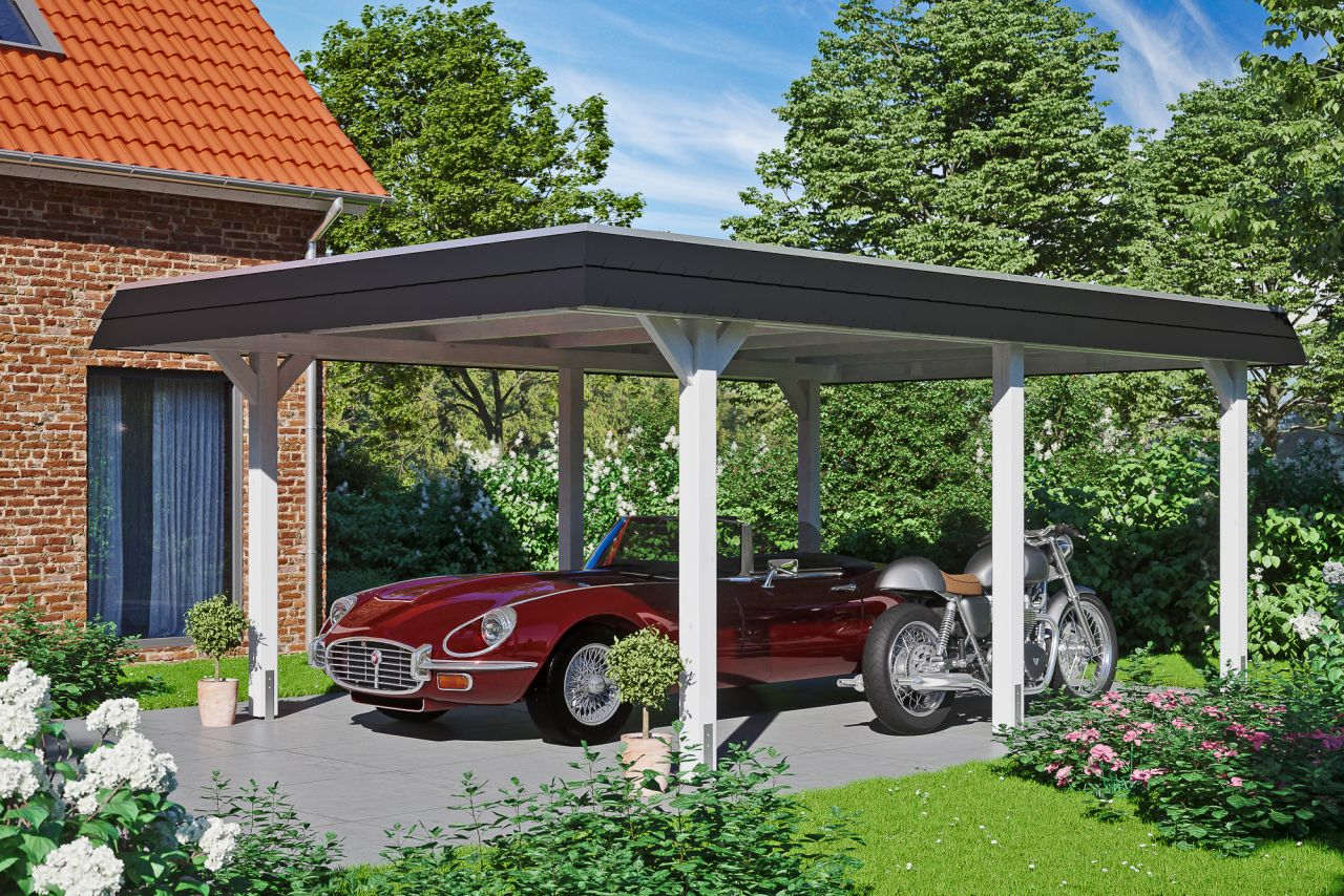 SkanHolz SKAN HOLZ Carport Wendland 409 x 628 cm mit Aluminiumdach GLO784204843